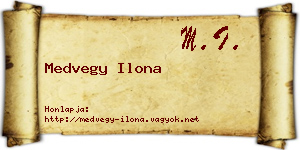 Medvegy Ilona névjegykártya